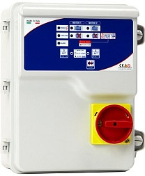 MULTI2 - Vezérlőszekrény, 2db.  HÁROMfázisú szivattyúhoz 2x(0,8-16A), 2x(0,7-7kW), motorvédelem és direkt indítással